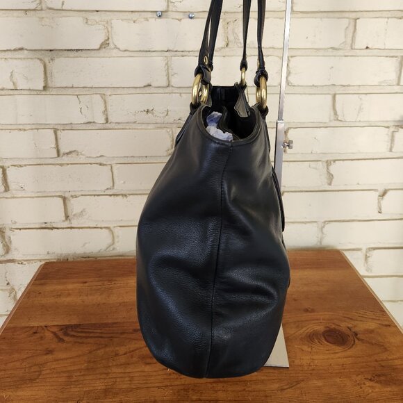 Euc Coach Campbell Belle Black Leather Shoulder Bag Purse - Picture 7 of 15